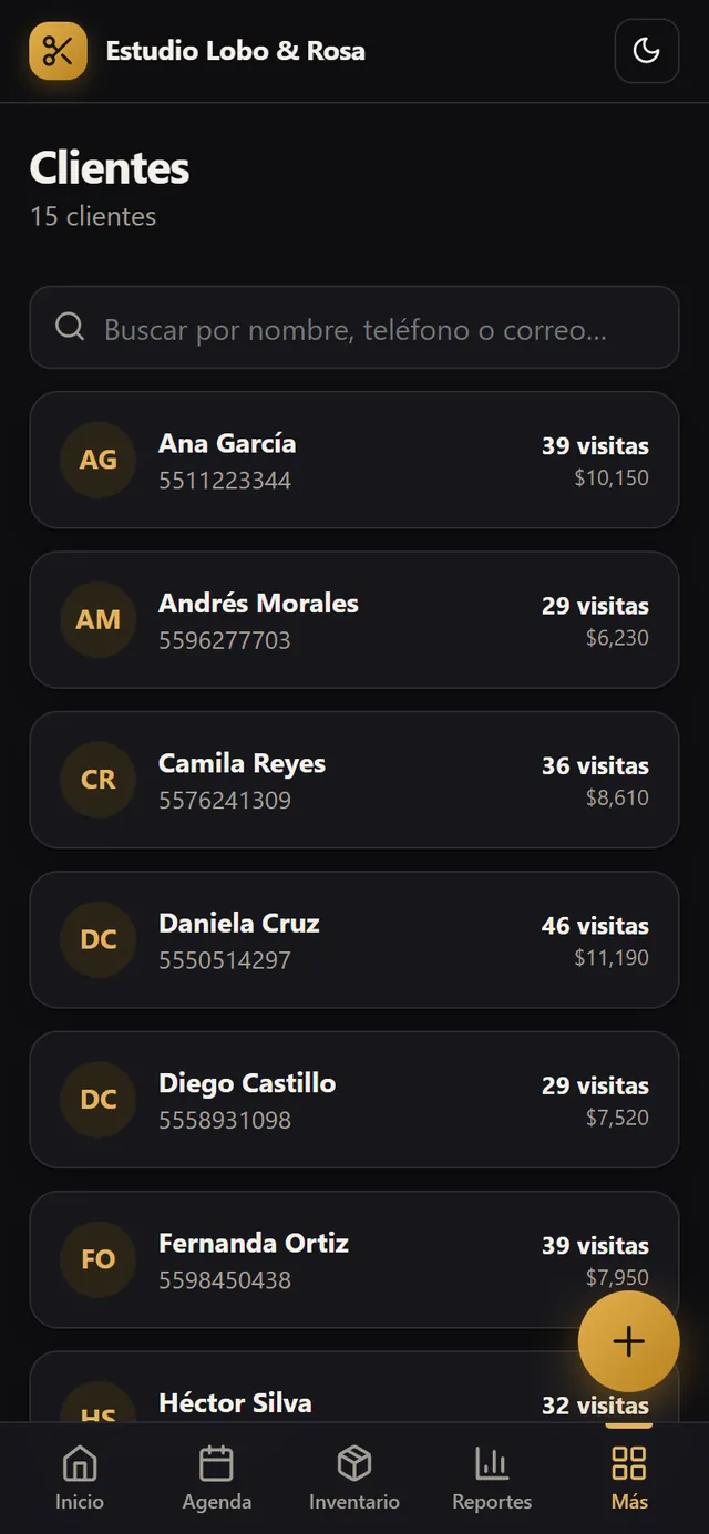 Fichas de cliente