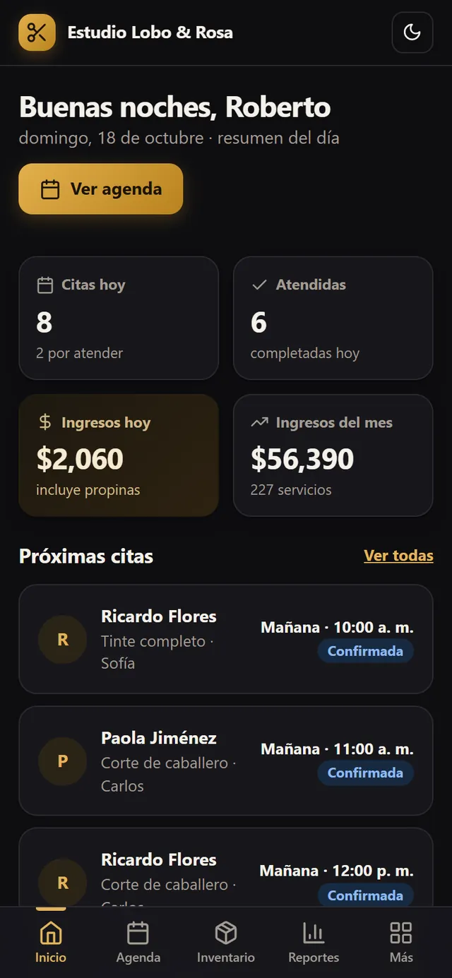 Comisiones automáticas