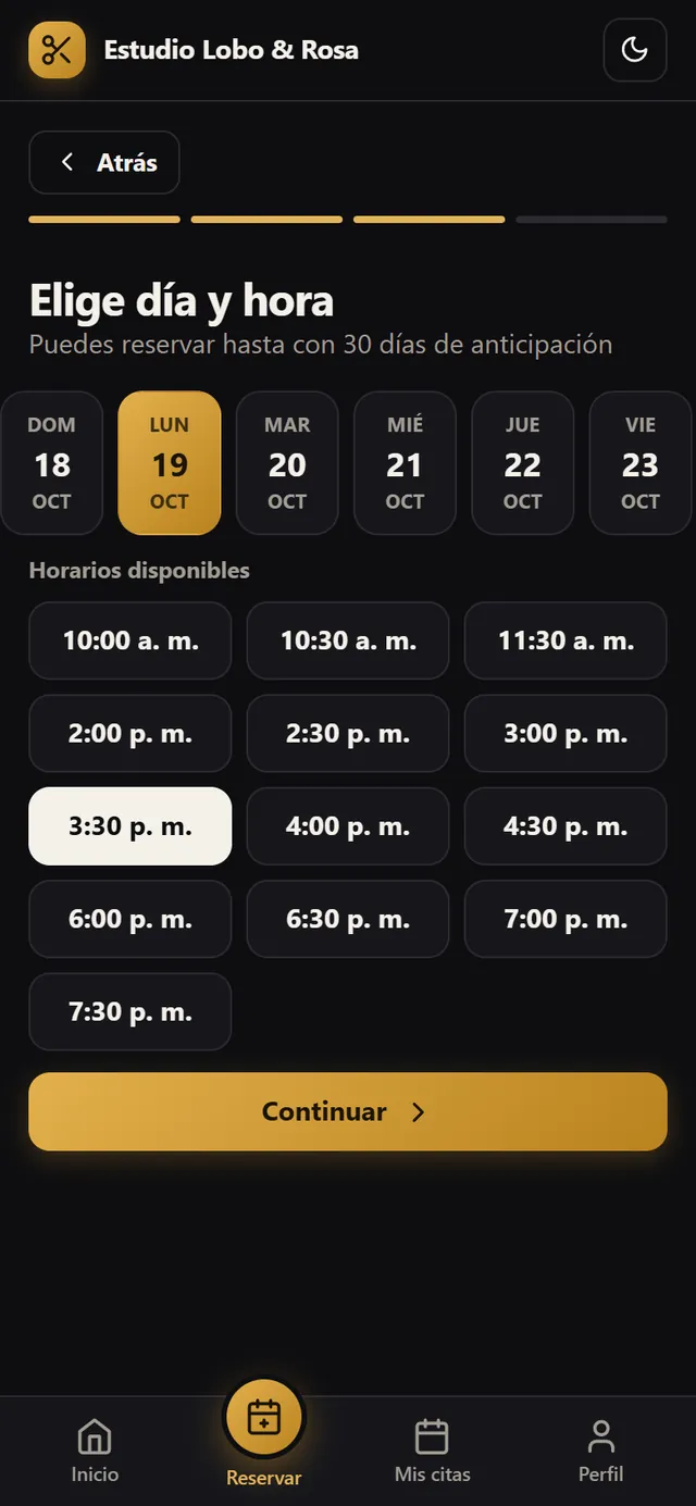 Citas en línea a cualquier hora