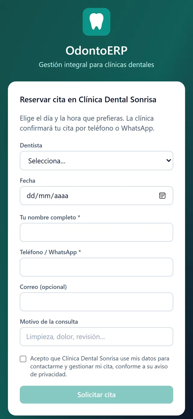 Reserva de citas en línea