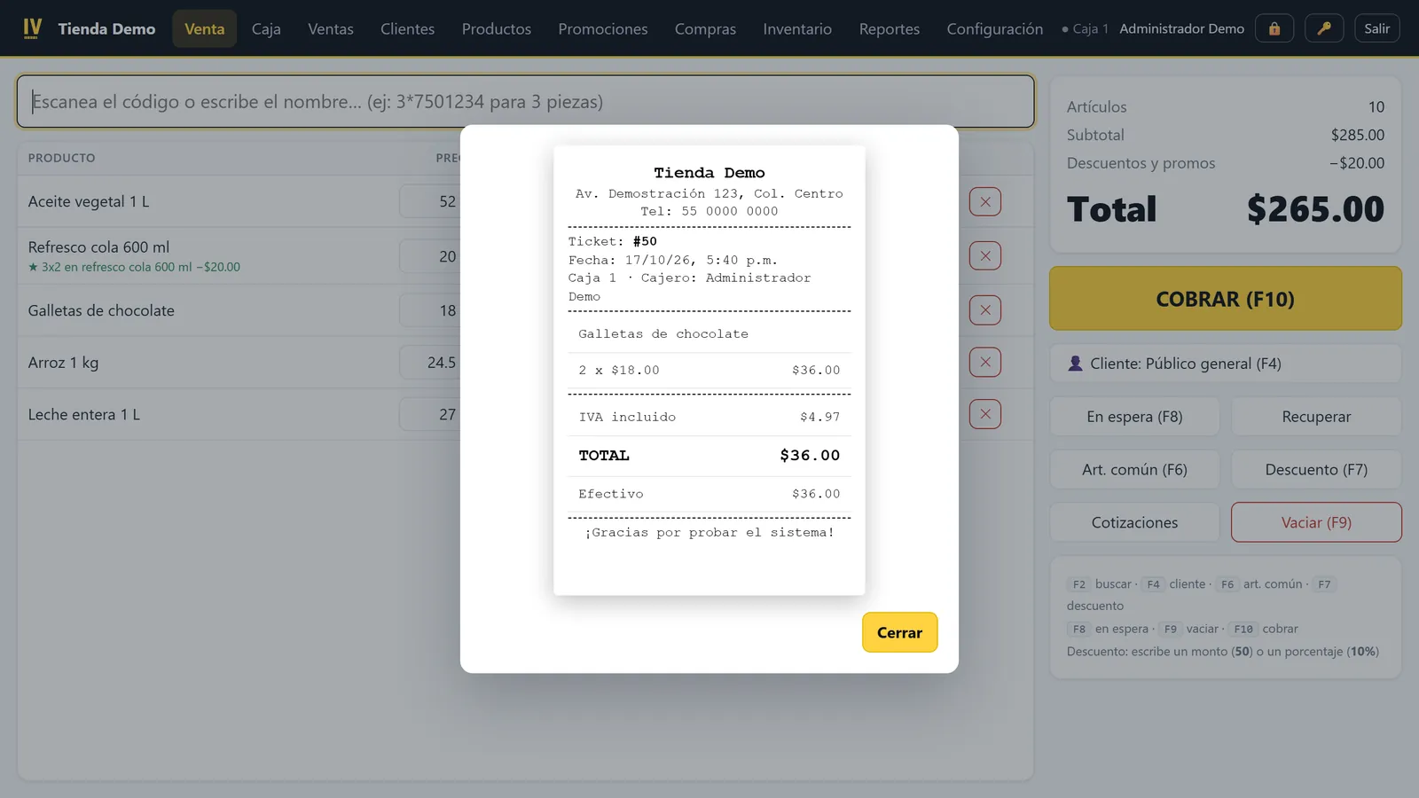 Tickets para impresora térmica